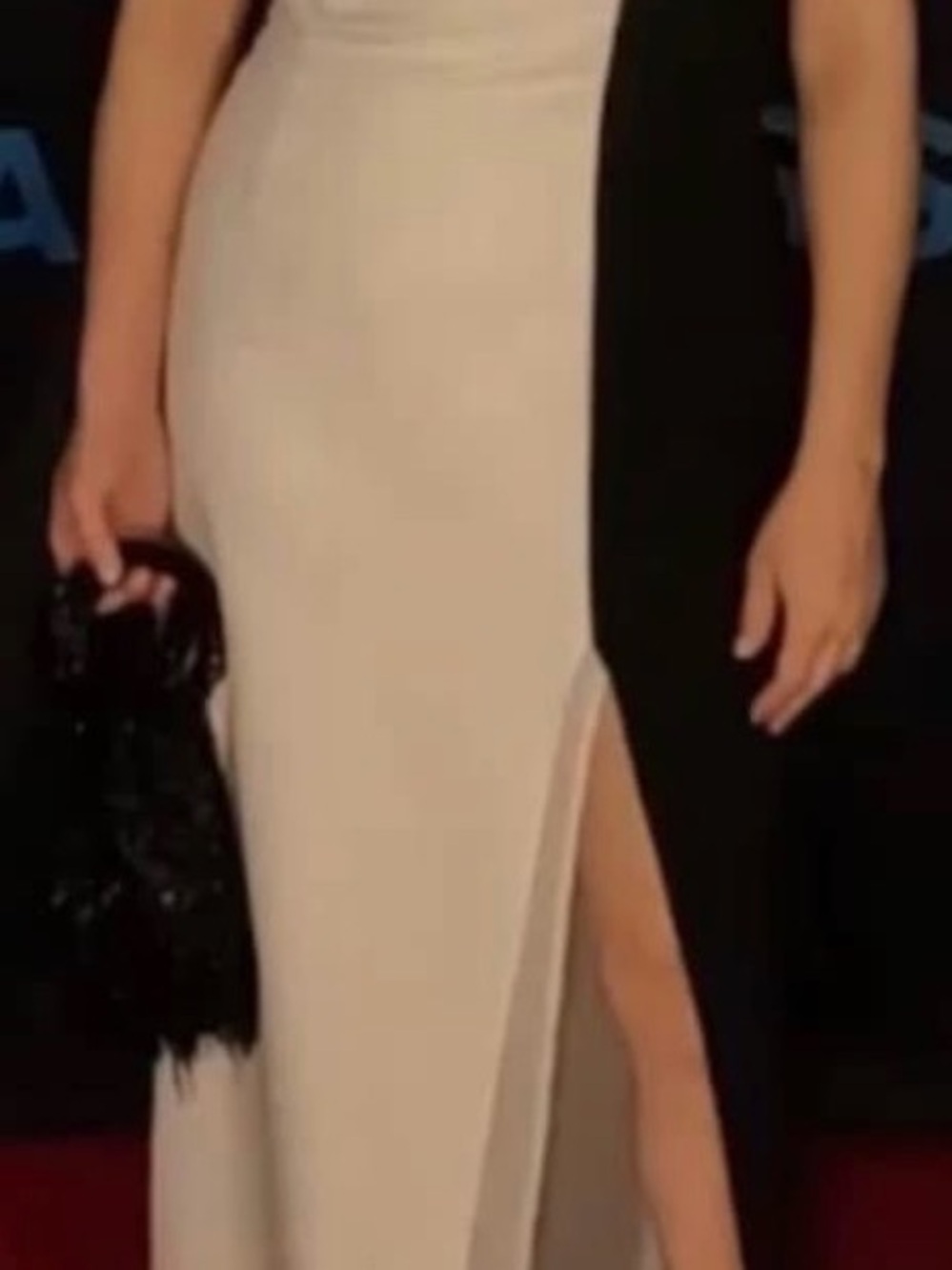 Lovers + Friends Black & White One-Shoulder Maxi Dress - Picture 4 of 5